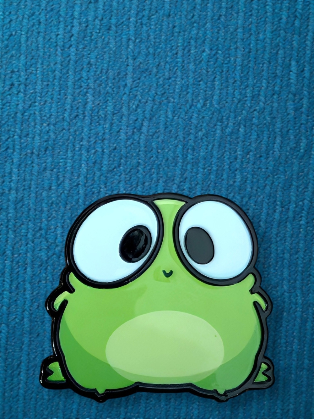 Cute Green Frog Enamel Brooch Pin - Playful Cartoon Design